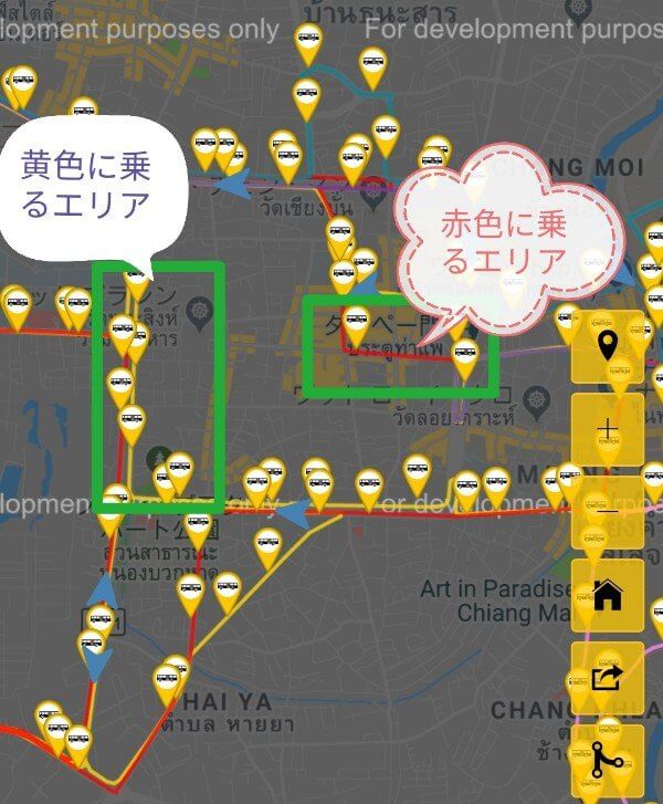 チェンマイバス路線図