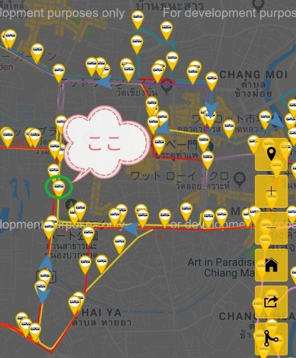 チェンマイバス路線図