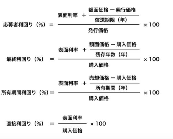 債券利回りの式